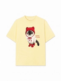 Áo Thun Relaxed Fit Working O'ttreats Red Meow
