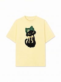 Áo Thun Relaxed Fit Black Cat Girl