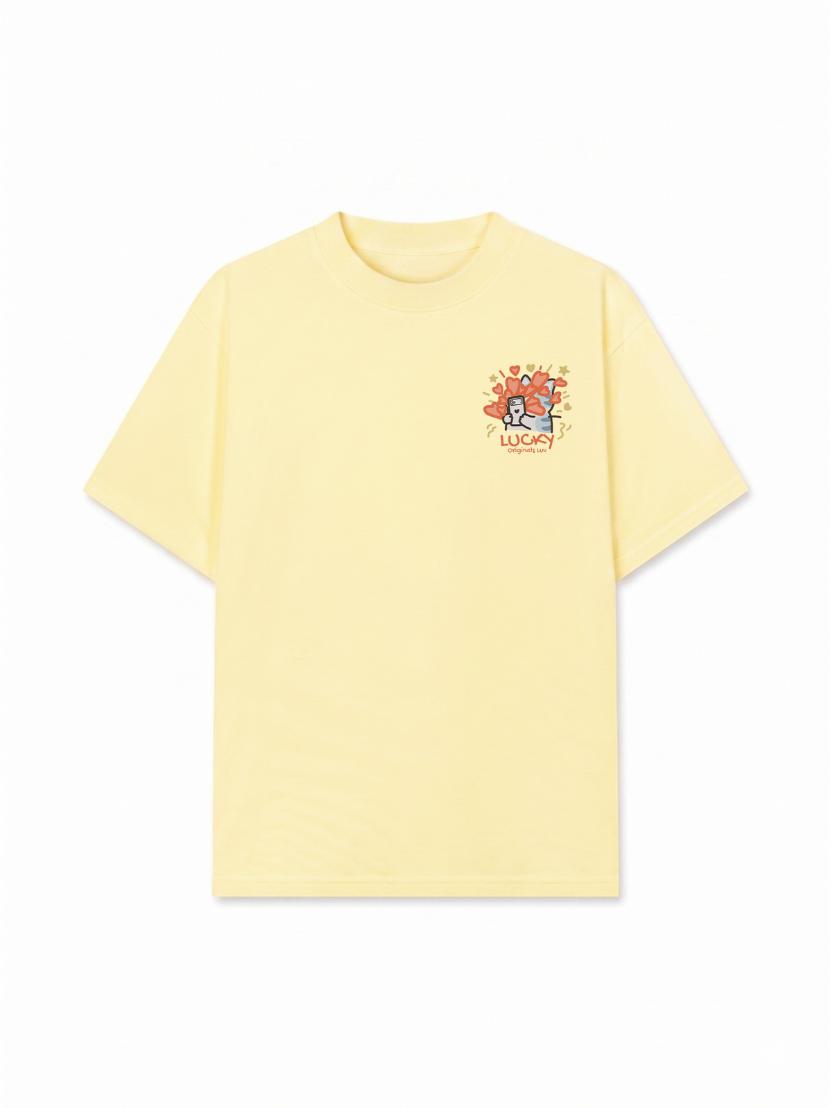 Áo Thun Relaxed Fit Lucky Luv Cat Couple