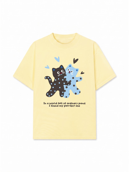Áo Thun Relaxed Fit Cat Love
