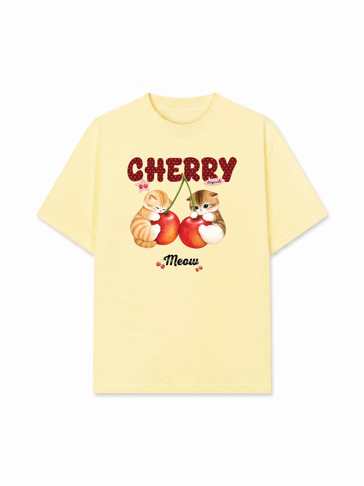 Áo Thun Relaxed Fit Cherry Meow
