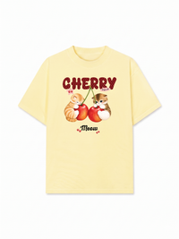 Áo Thun Relaxed Fit Cherry Meow