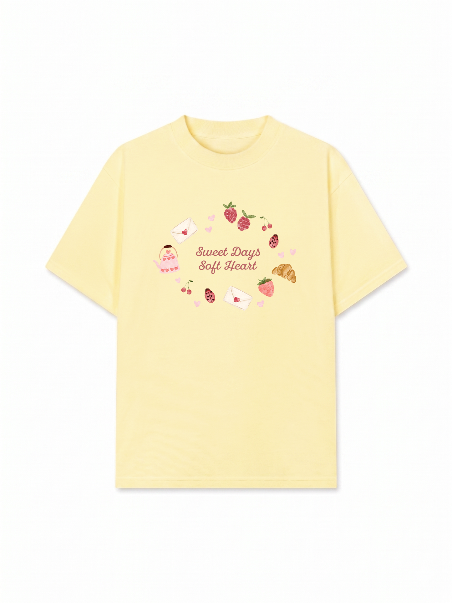 Áo Thun Relaxed Fit Soft Heart, Sweet Days