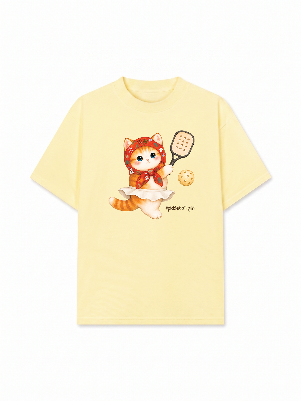 Áo Thun Relaxed Fit Pickleball Girl Meow