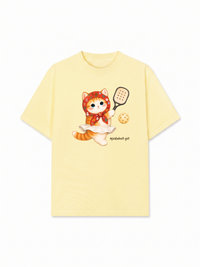 Áo Thun Relaxed Fit Pickleball Girl Meow