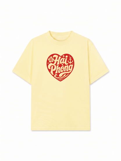 Áo Thun Relaxed Fit Hải Phòng In My Heart Retro