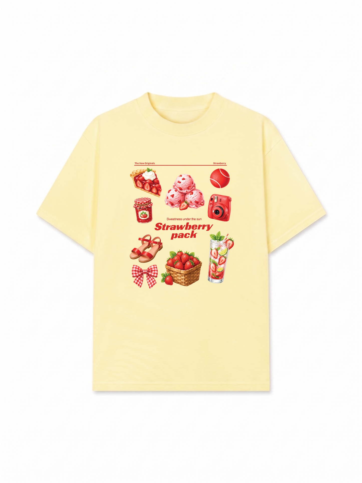 Áo Thun Relaxed Fit Strawberry Pack
