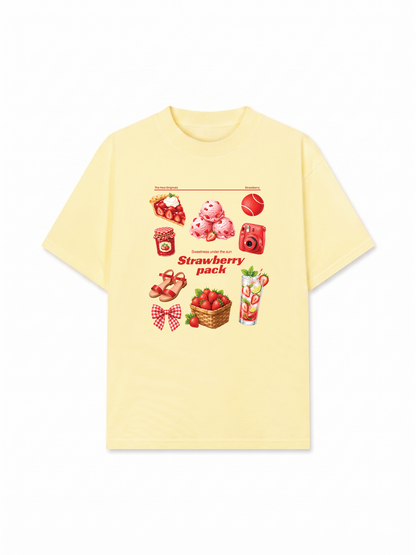 Áo Thun Relaxed Fit Strawberry Pack