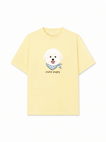 Áo Thun Relaxed Fit Cute Puppy