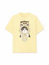 Áo Thun Relaxed Fit  Meowy Cat Cream