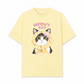 Áo Thun Relaxed Fit Meowy Cat Yellow Plaid