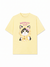 Áo Thun Relaxed Fit Meowy Cat Yellow Plaid