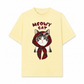 Áo Thun Relaxed Fit Meowy Cat Red Xmas Plaid