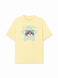 Áo Thun Relaxed Fit Cutie Girl Blue Tiffany
