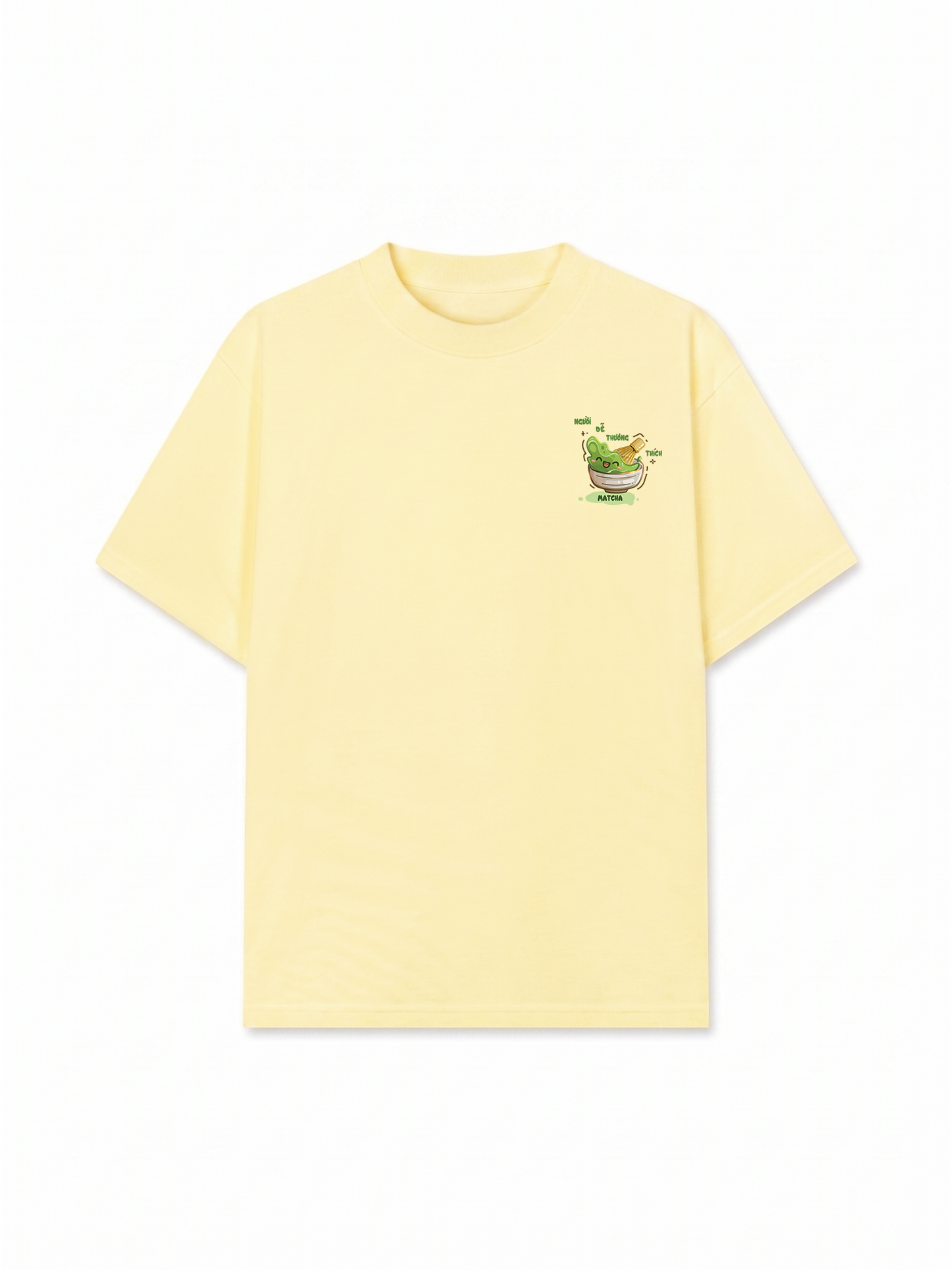 Áo Thun Relaxed Fit Người Dễ Thương Thích Matcha