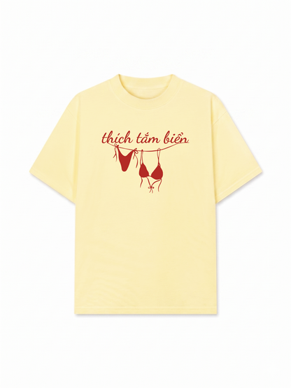 Áo Thun Relaxed Fit Thích Tắm Biển