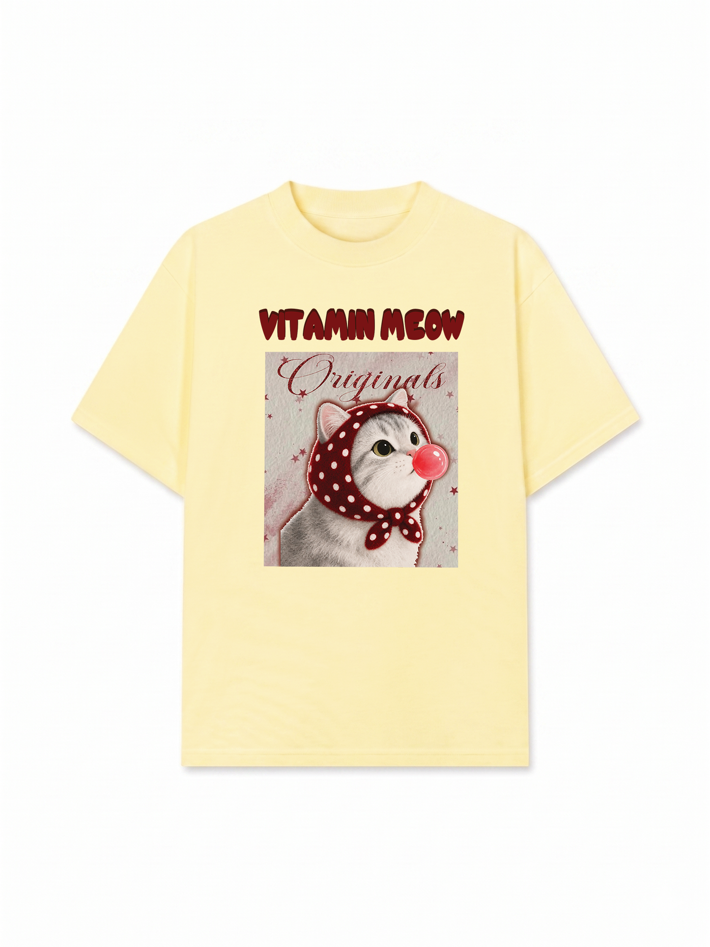 Áo Thun Relaxed Fit Red Vitamin Meow