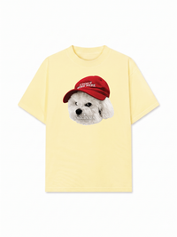 Áo Thun Relaxed Fit Puppy With Red Hat