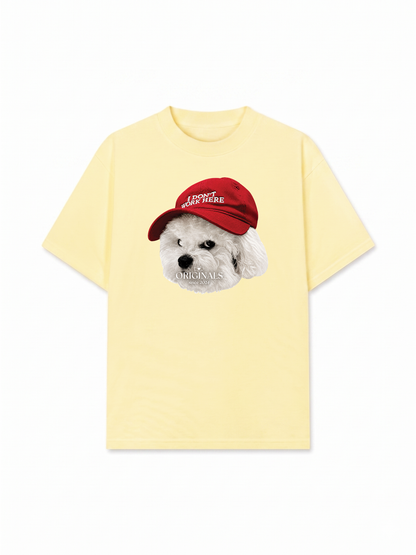 Áo Thun Relaxed Fit Puppy With Red Hat