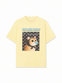 Áo Thun Relaxed Fit Vitamin Meow Blue Tiffany