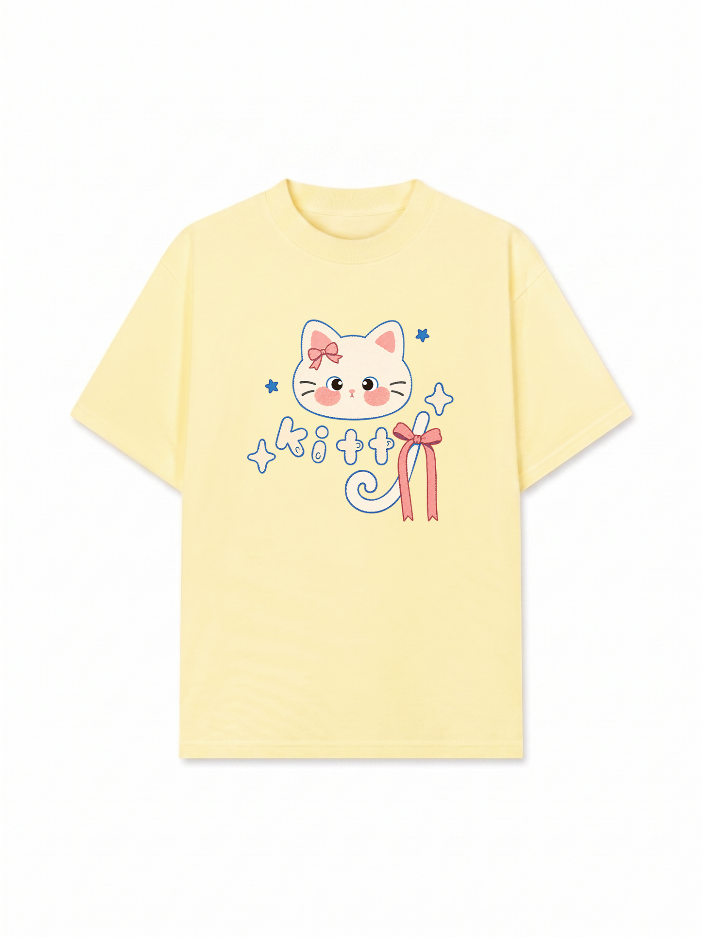 Áo Thun Relaxed Fit Blue Kitty