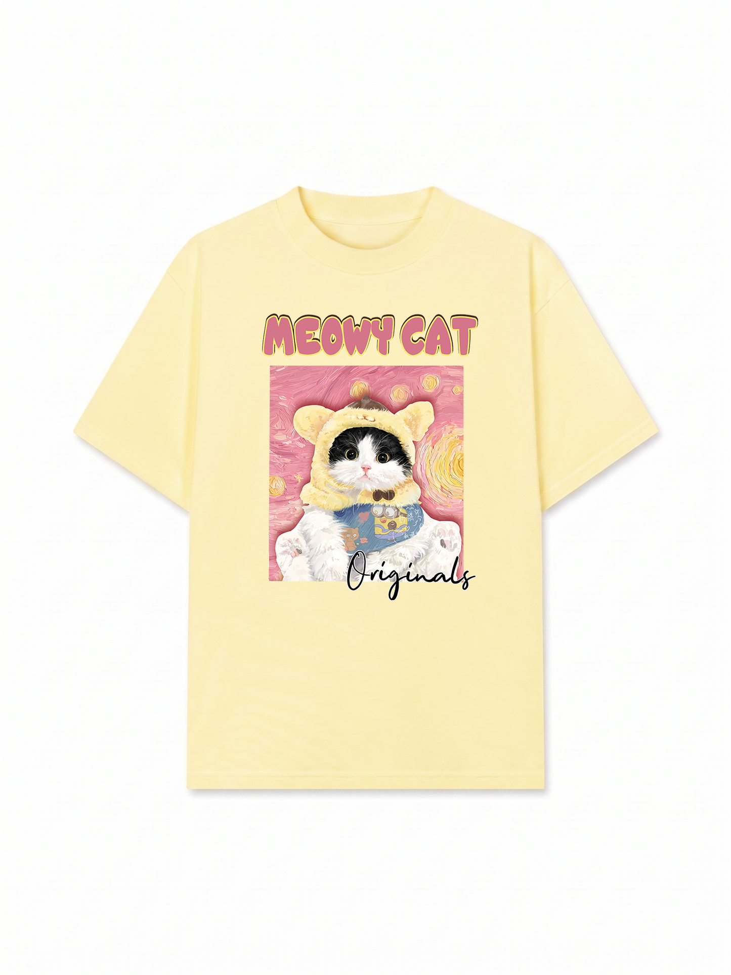 Áo Thun Relaxed Fit Meowy Cat Vicent