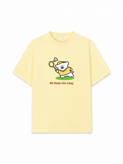 Áo Thun Relaxed Fit Mê Đánh Cầu Lông
