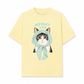 Áo Thun Relaxed Fit Meowy Cat Blue Tiffany Dots