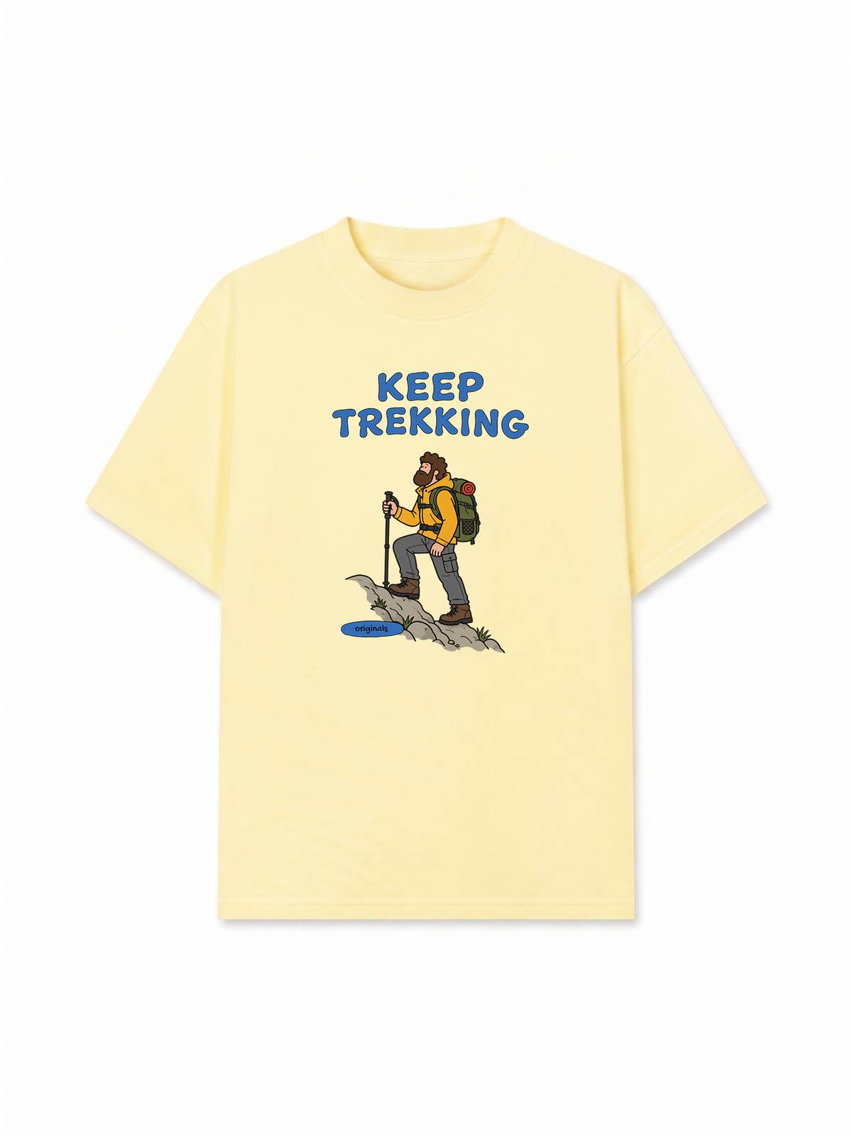 Áo Thun Relaxed Fit Blue Keep Trekking