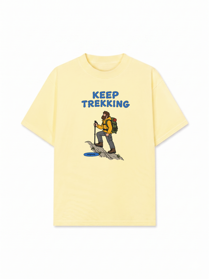 Áo Thun Relaxed Fit Blue Keep Trekking