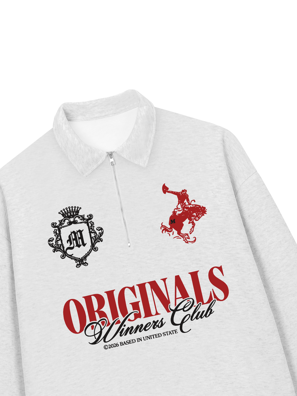 Áo Sweater Polo Nỉ Hai Da Originals Winner Club