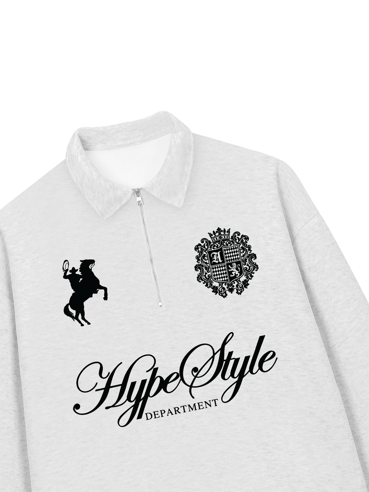 Áo Sweater Polo Nỉ Hai Da Black And White Hype Style