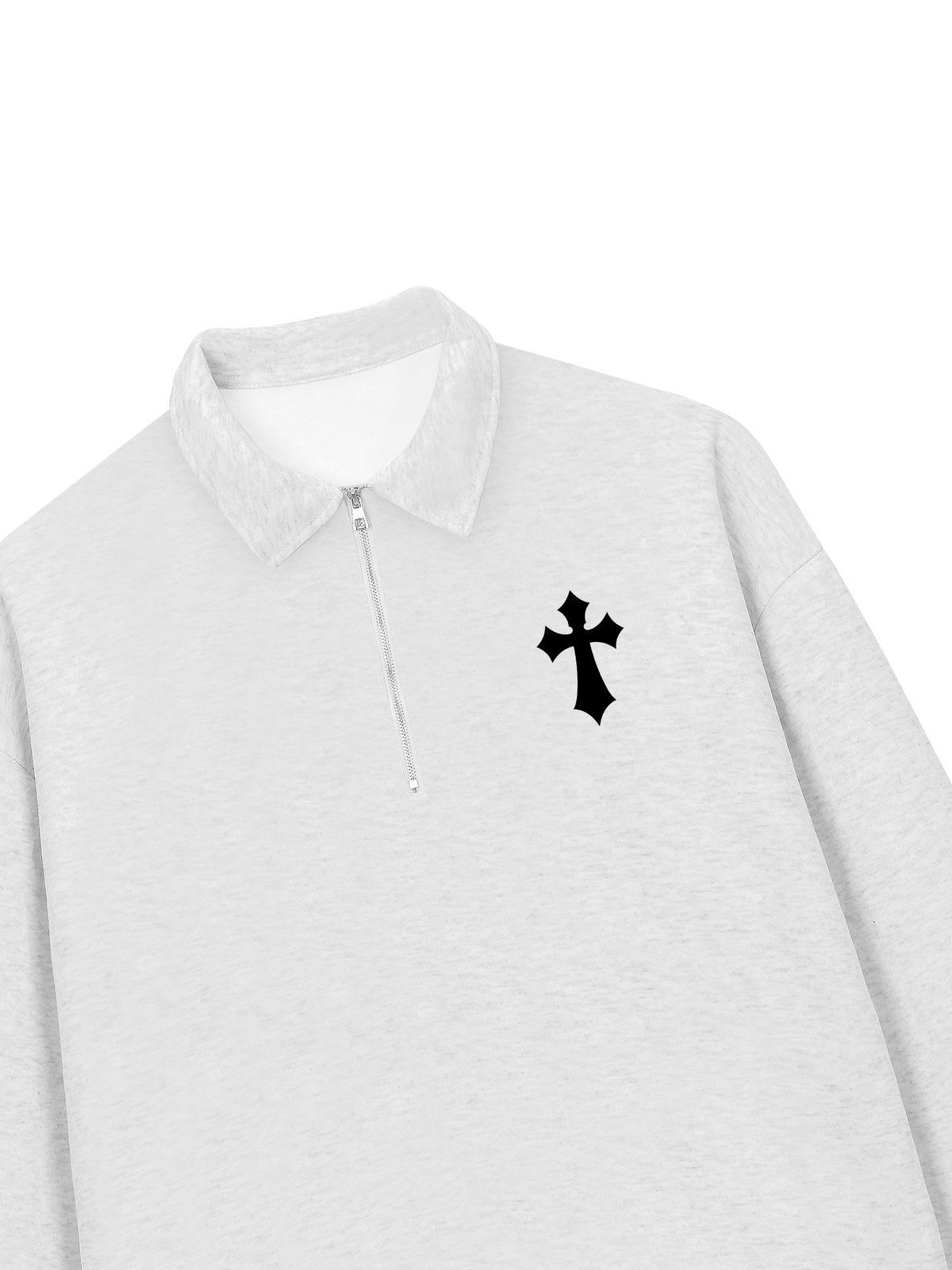 Áo Sweater Polo Nỉ Hai Da Gothic Cross