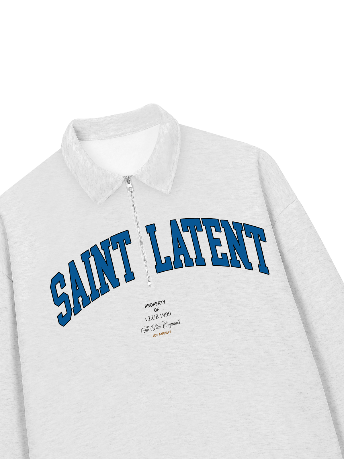 Áo Sweater Polo Nỉ Hai Da  Blue Saint Latent Logo