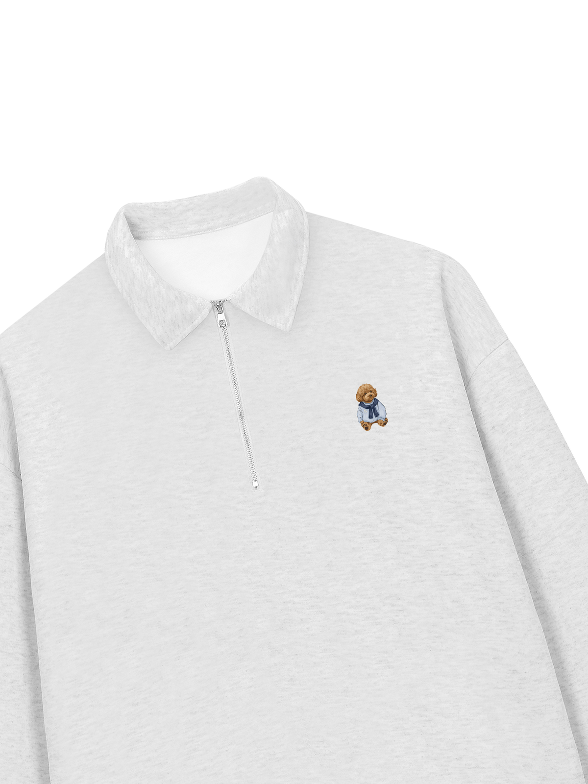 Áo Sweater Polo Nỉ Hai Da Poodle