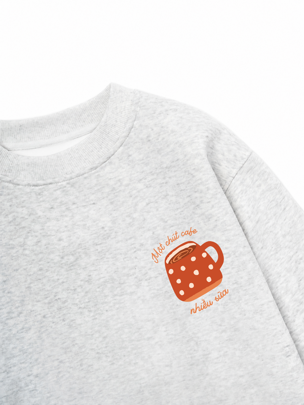Áo Sweater Nỉ Hai Da Một Chút Cafe Nhiều Sữa