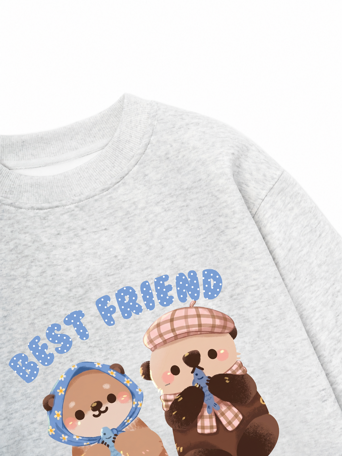 Áo Sweater Nỉ Hai Da Animal Best Friend Beaver