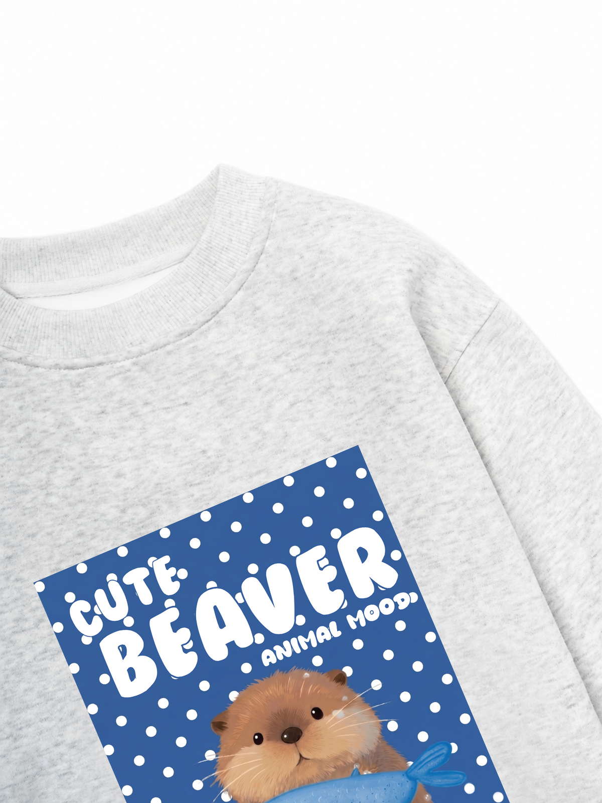 Áo Sweater Nỉ Hai Da Animal Cute Beaver