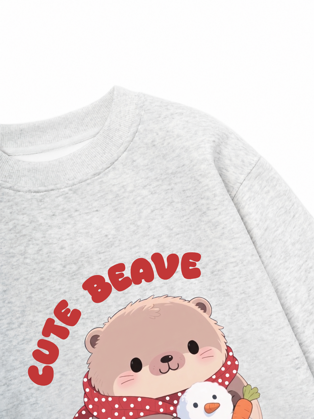 Áo Sweater Nỉ Hai Da Animal Red Cute Beaver