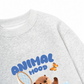 Áo Sweater Nỉ Hai Da Animal Beaver Catches Butterflies