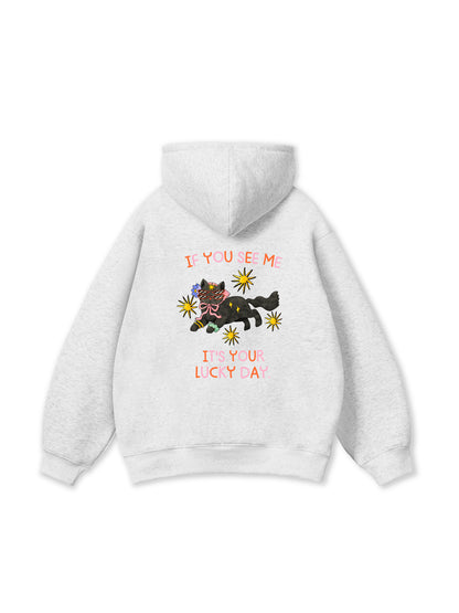Lucky day cat Hoodie