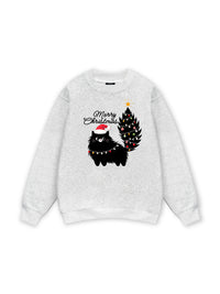 Black Kitty Christmas Sweater