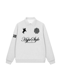 Áo Sweater Polo Nỉ Hai Da Black And White Hype Style