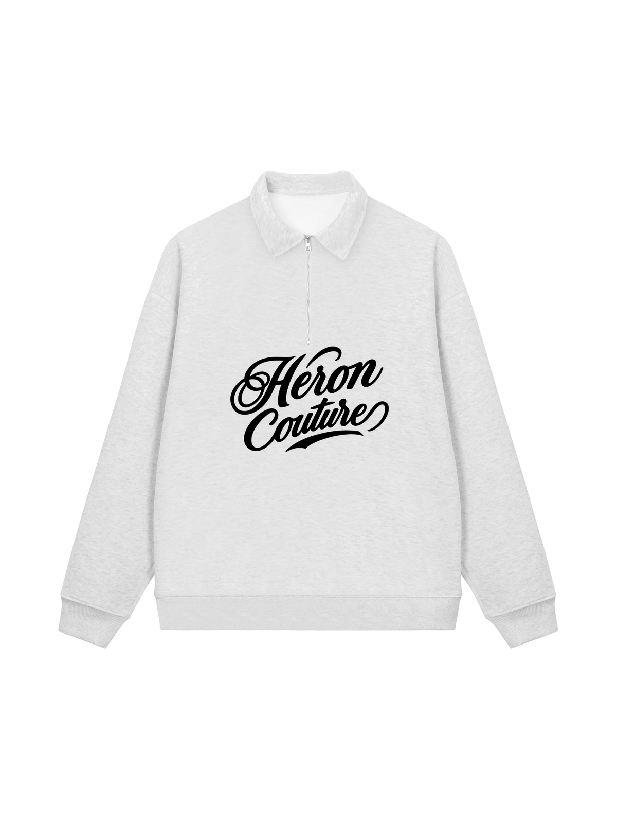 Áo Sweater Polo Nỉ Hai Da Heron Couture