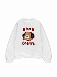 Áo Sweater Nỉ Hai Da Coffee Some Coffee Cute Cat
