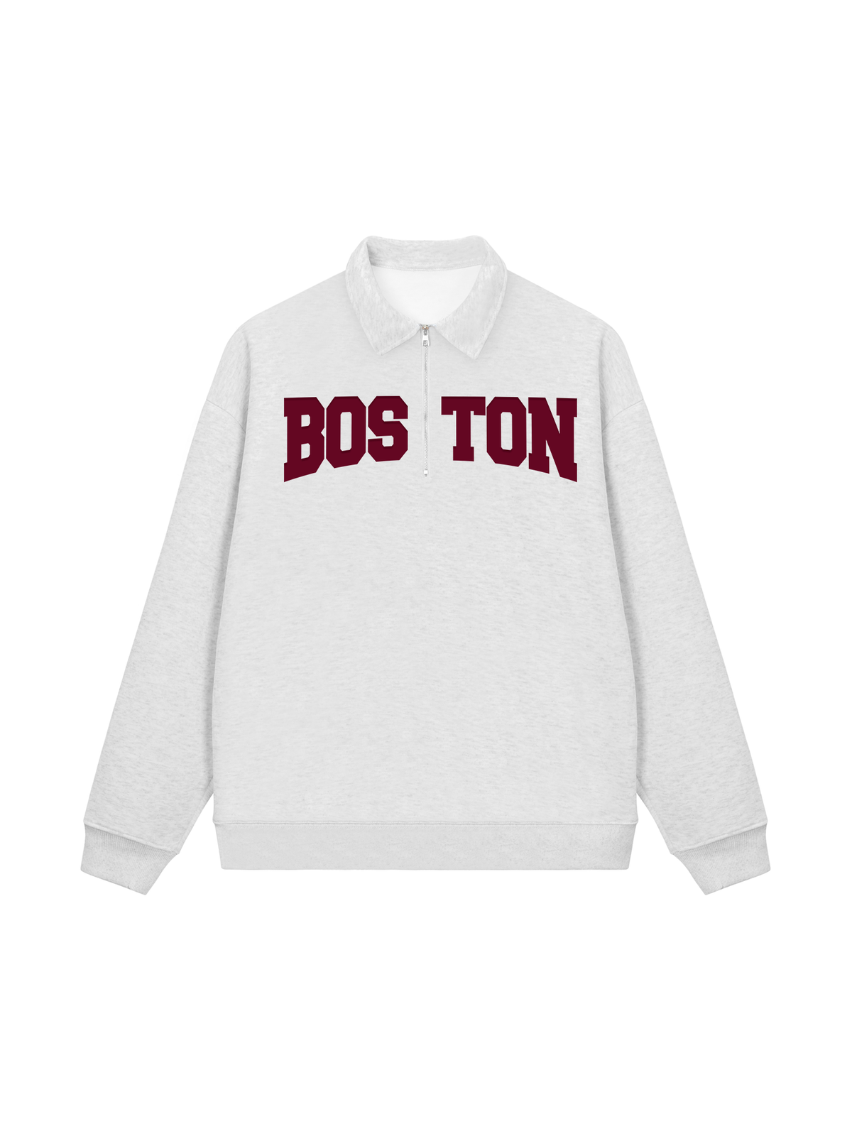 Áo Sweater Polo Nỉ Hai Da Boston Burgundy