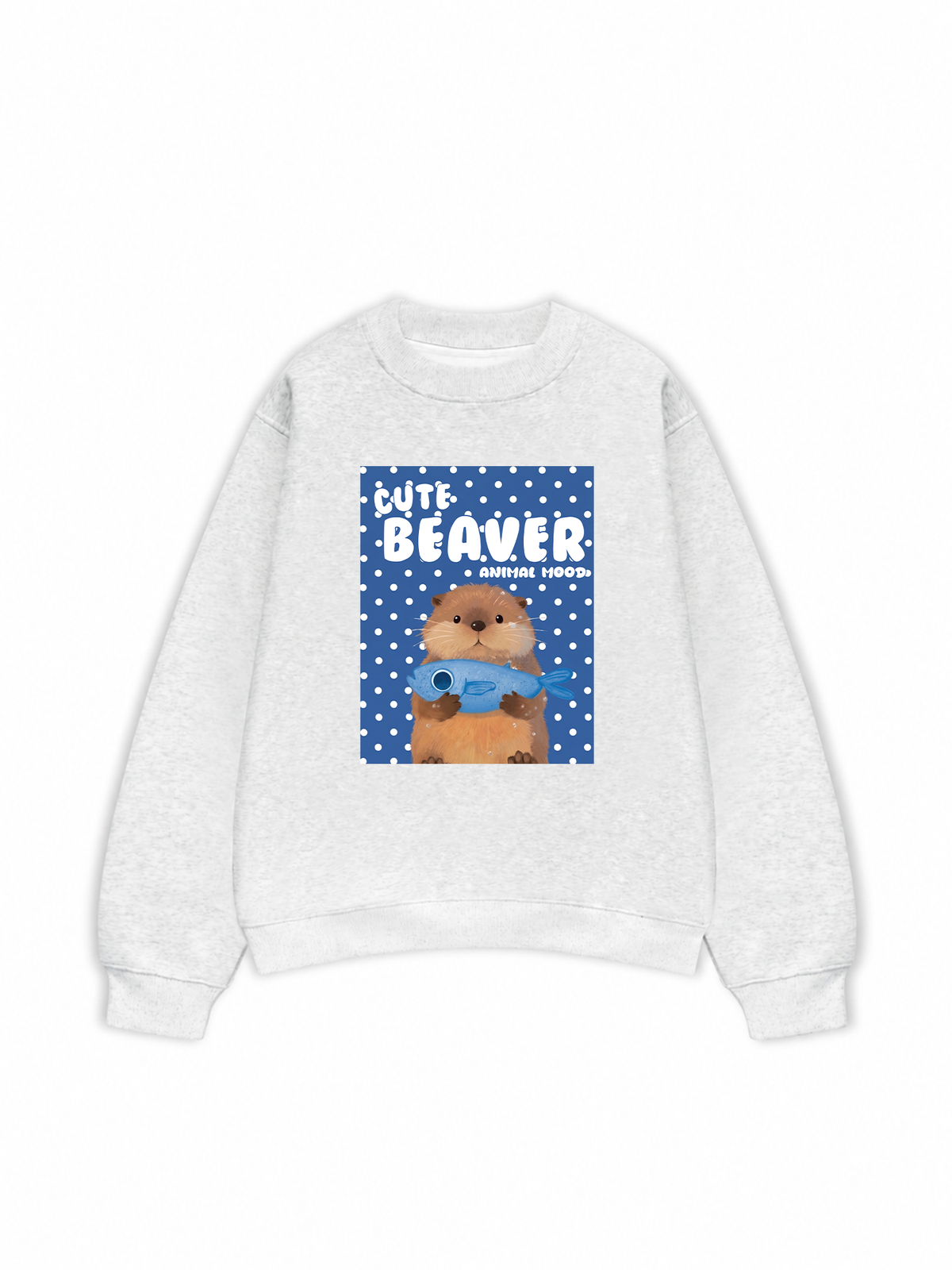 Áo Sweater Nỉ Hai Da Animal Cute Beaver