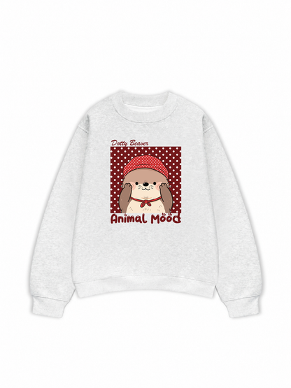 Áo Sweater Nỉ Hai Da Animal Dotty Beaver