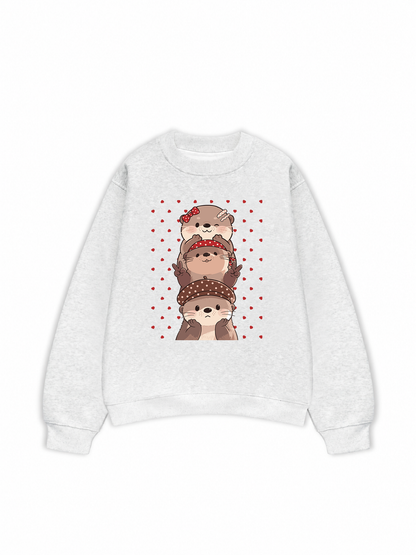 Áo Sweater Nỉ Hai Da Animal The Beaver Friends Group