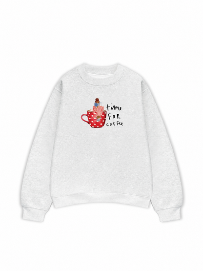 Áo Sweater Nỉ Hai Da Time For Coffee